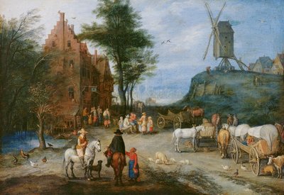Dorfstraße von Jan the Elder Brueghel